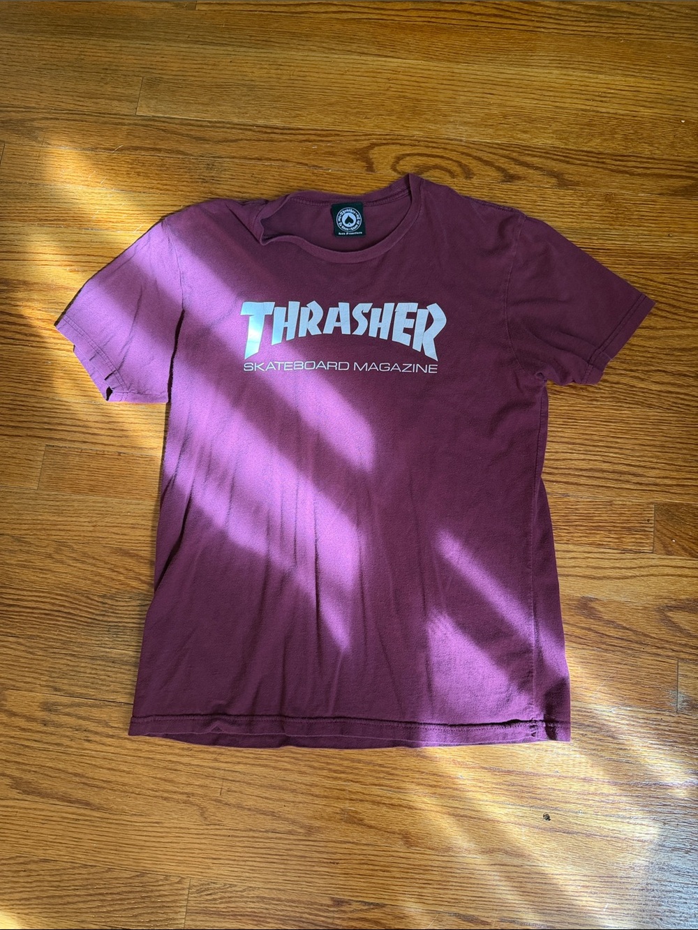 Thrasher Burgundy Logo Short Sleeve Tee
